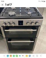 KENWOOD KDGC66S19 60cm Dual Fuel Cooker Silver Timer LPG Convertible