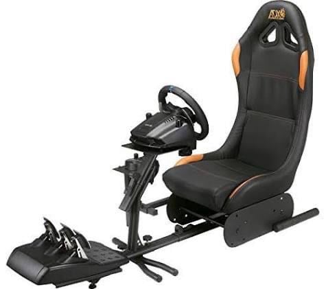 image for Gaming chair with steering wheel, pedals and gear stick 