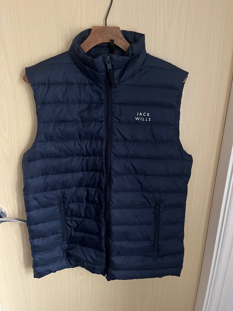 image for JACK WILLS NAVY GILLET SIZE M