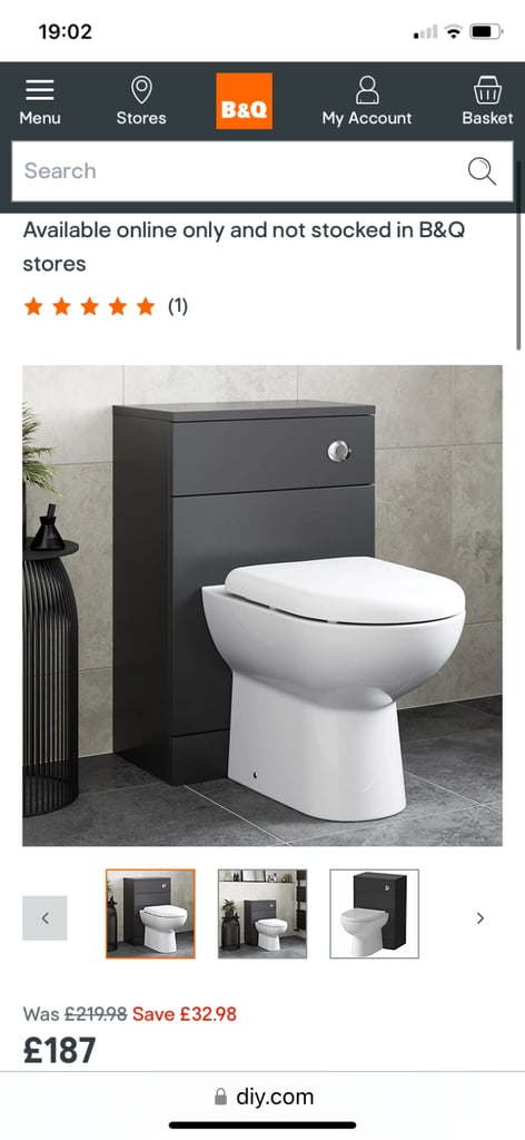 image for Back to wall toilet unit black