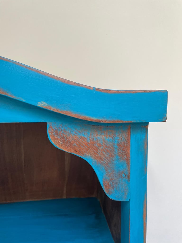 Beautiful Vintage Solid Wood Kitchen Dresser, hand painted 