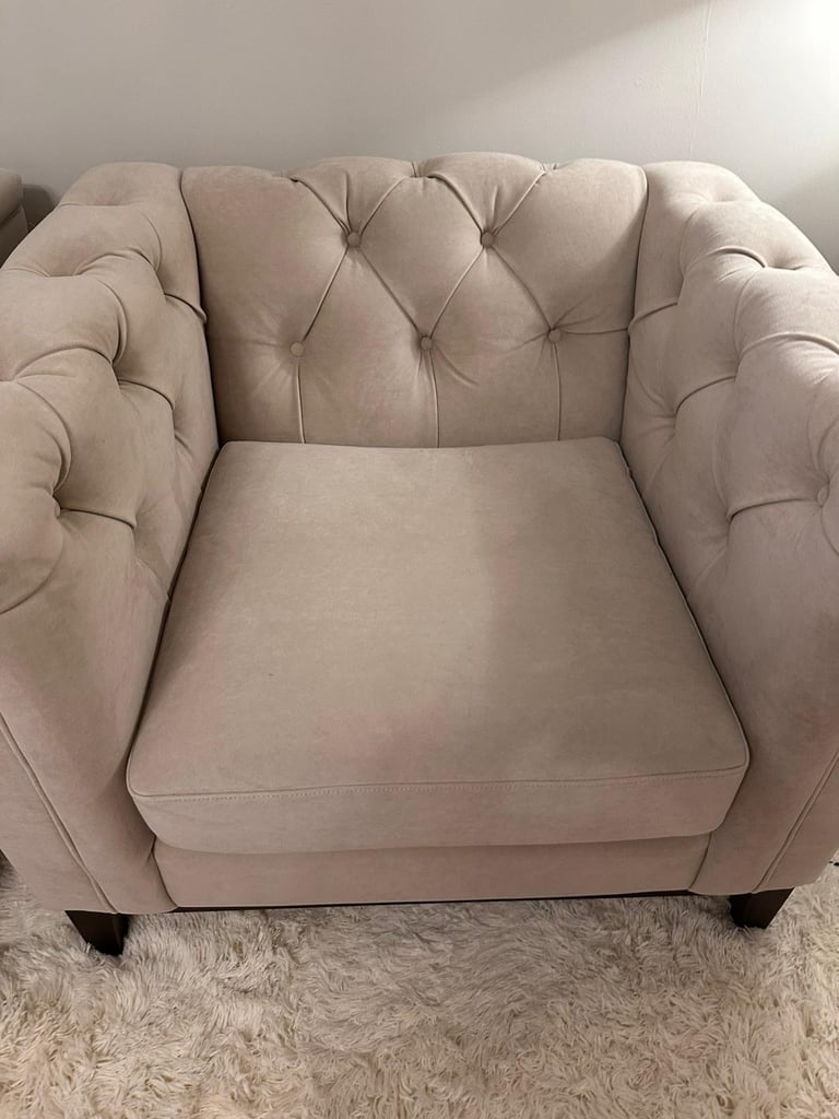 Two chesterfield armchairs 