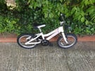 RIDGEBACK Melody-White &amp; Pink, light aluminium bike 16&quot; wheels - age 4-7 years