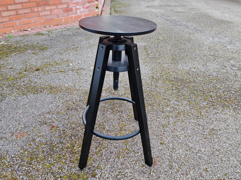 2 IKEA Dalfred Height Adjustable Bar Stools with Seat Cushions FREE DELIVERY 039