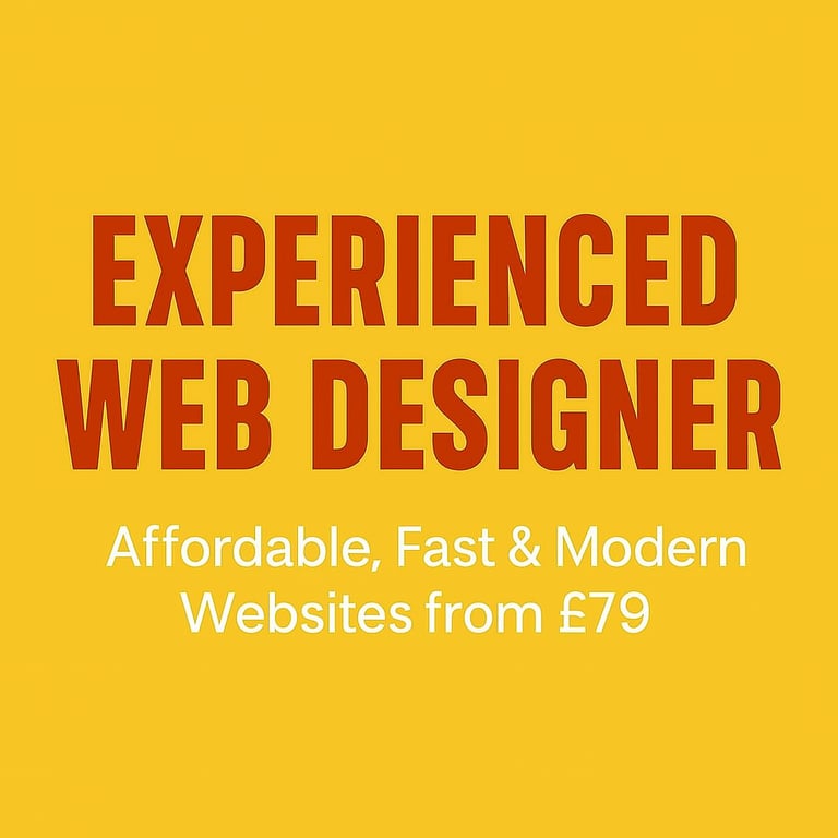 image for Experienced Web Designer – Affordable, Fast & Modern Websites from £79 (Free Domain + Hosting)