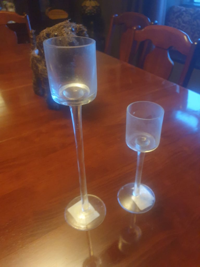 image for Yankee glass candle holders