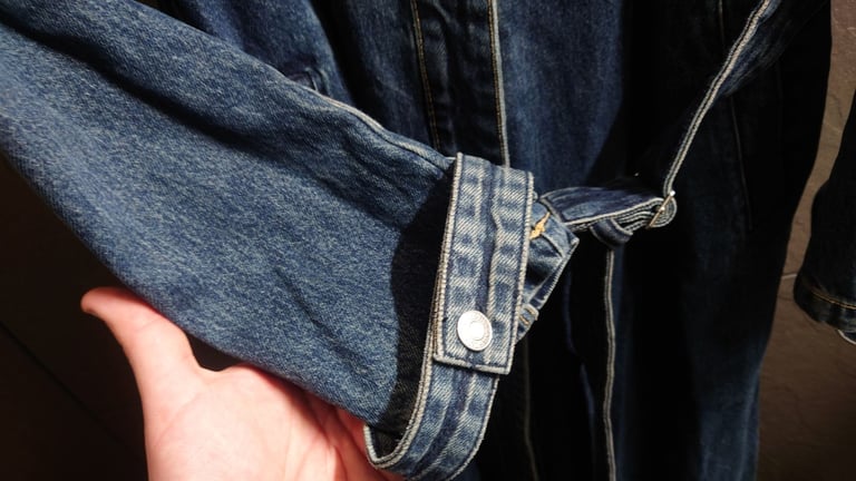 ZARA women denim trench coat 