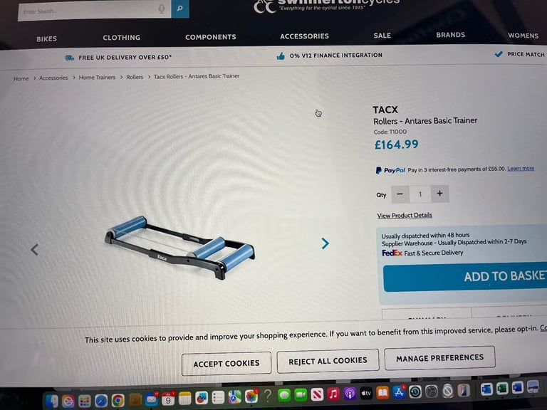 Tacx Antares Bike training rollers