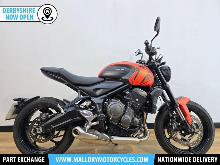 image for Triumph Trident 660 Orange 2023 A2 Restricted, 2 Keys, Riding Modes, LED Lights