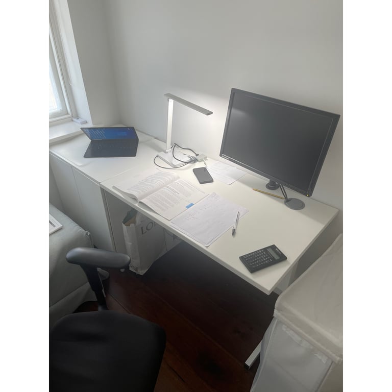 White office table desk