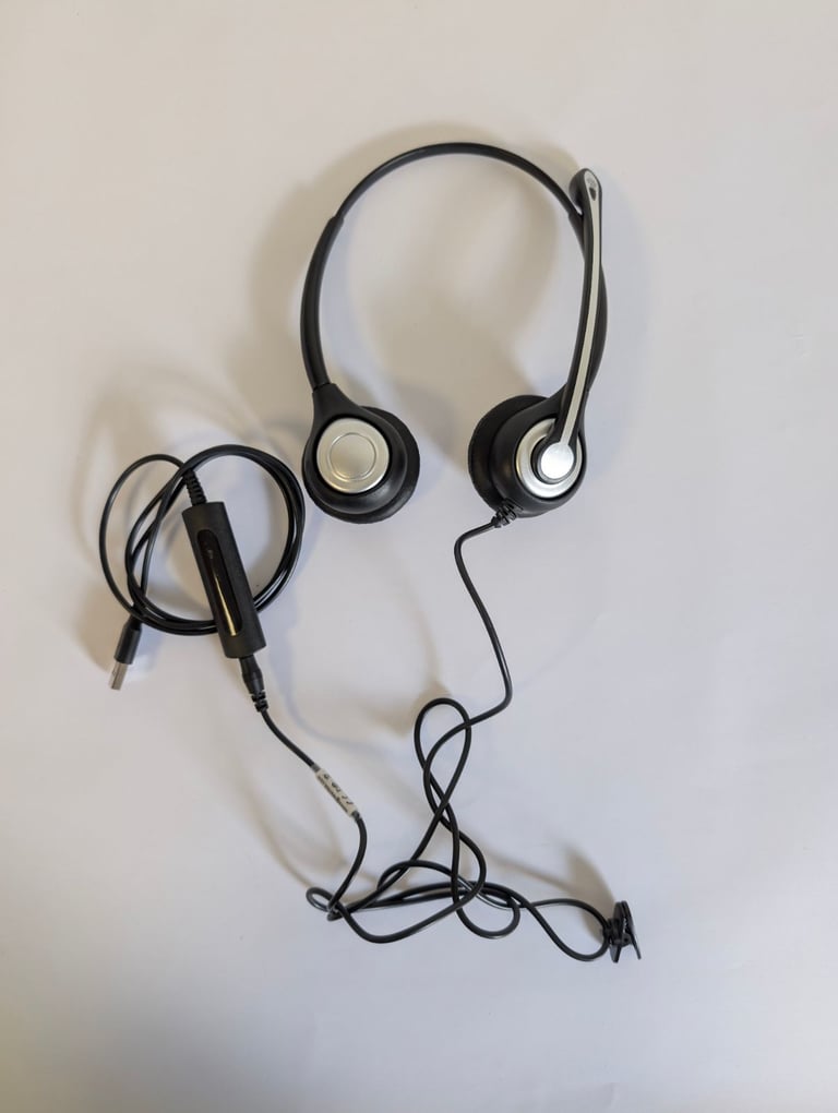 image for Wantek Headsets 602F with Microphone Noise Canceling and Cable USB 3.5mm Plug.