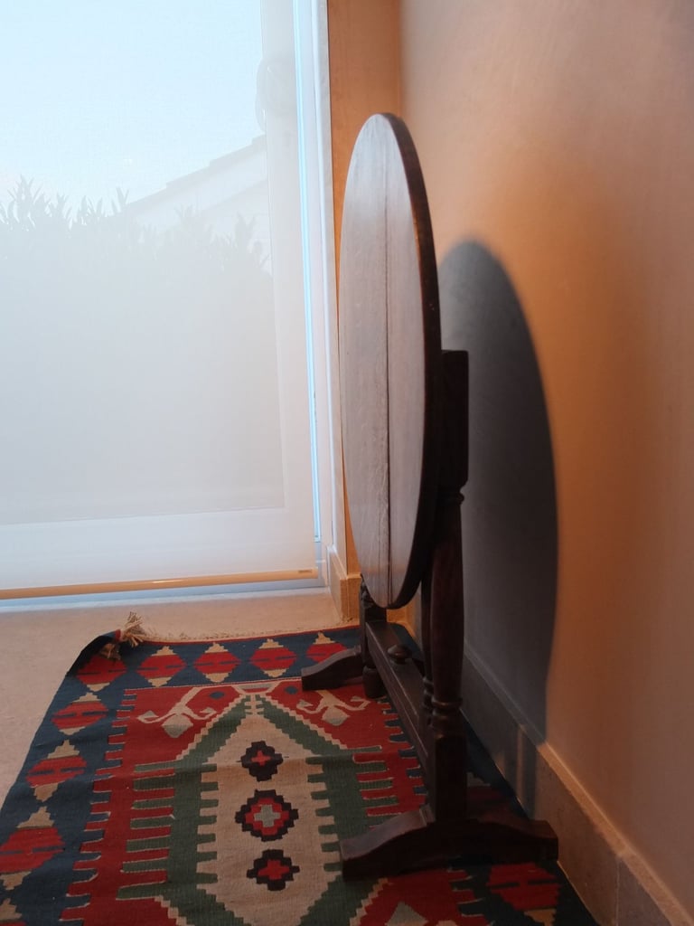 Vintage (Edwardian or Victorian) small folding round side table