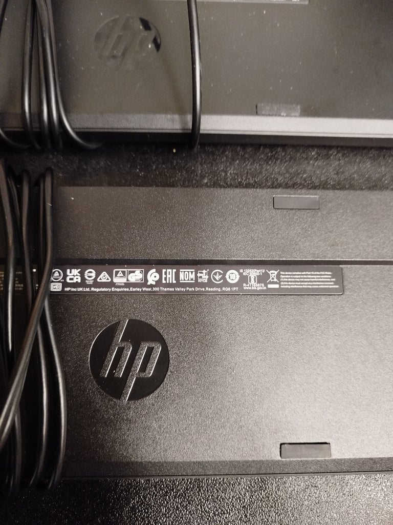 2 X HP wired  desktop 320K Keyboard with NUMERIC Wired USB Black QWERTY