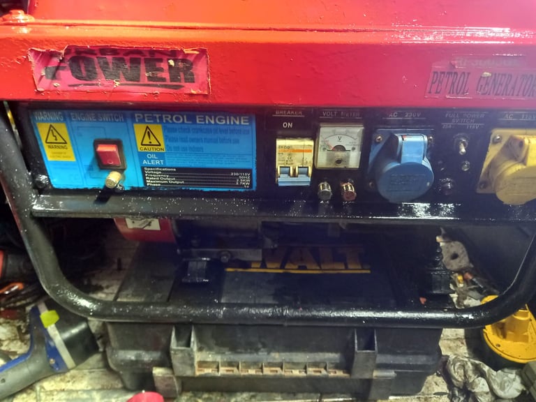 power 240v/115v petrol generator ready for use 