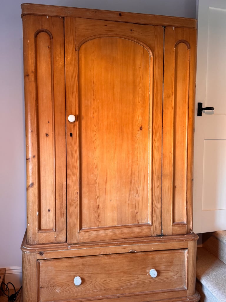 Antique pine large wardrobe **SOLD**