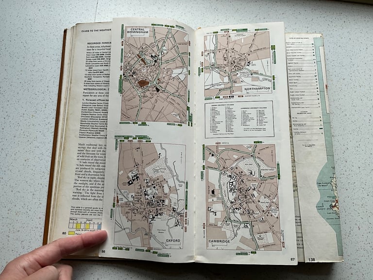 The Reader's Digest AA Book of the Road - Vintage book 1967, Maps, Flowers, Butterflies, Sea shells