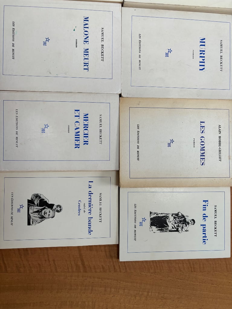13 Samuel Beckett plays and novels.  French language Les Editions des Minuit 