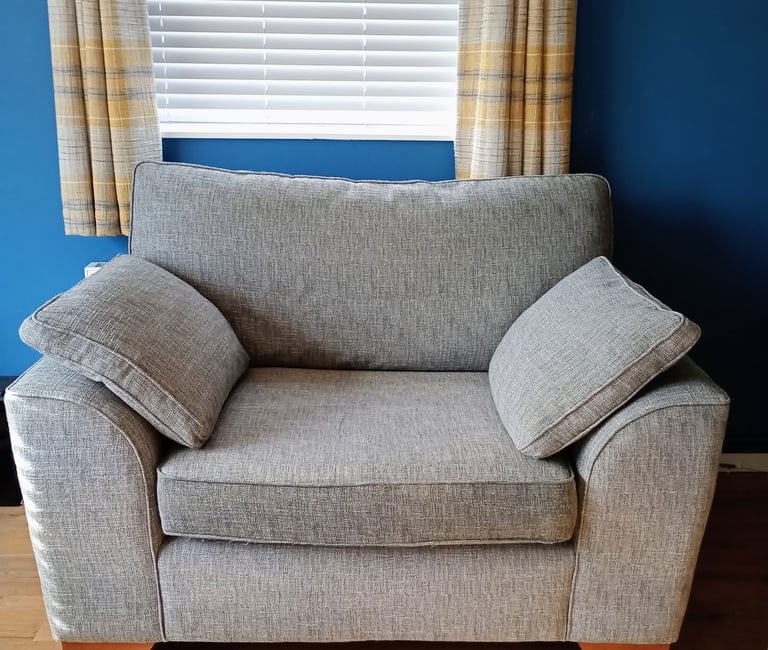 NEXT Stamford Snuggle Chair, dark grey, boucle weave, great condition 