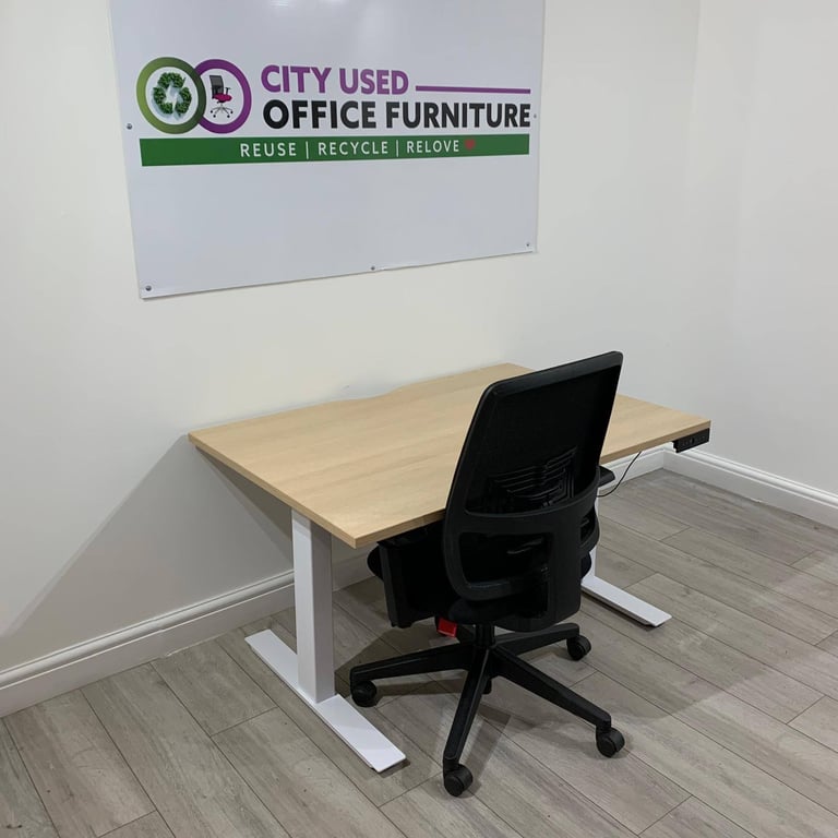 Used Office Furniture! ♻️ Pro Electric Sit-Stand Desk, Dual Motor, Memory Settings