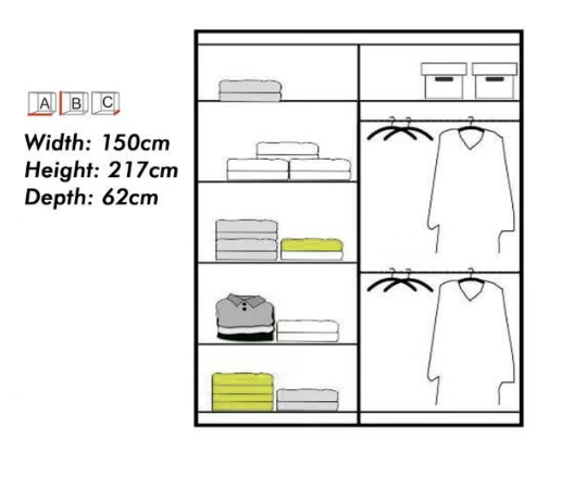 Brand New - Chicago Mirror Sliding Door Wardrobe - Grey - SAME/NEXT DAY DELIVERY