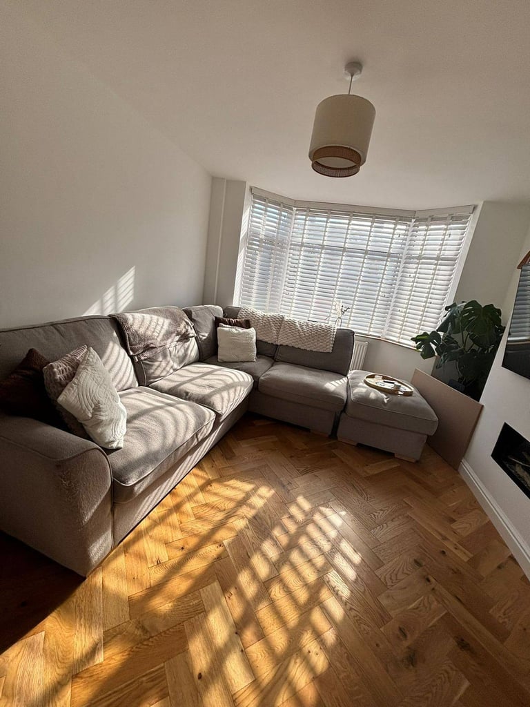 Cornor sofa with footstool for sale