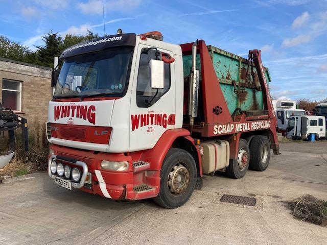 DAF TRUCKS FA LF55.220 ,6x2 , skip loader ,ours from new ,120,000kms only 