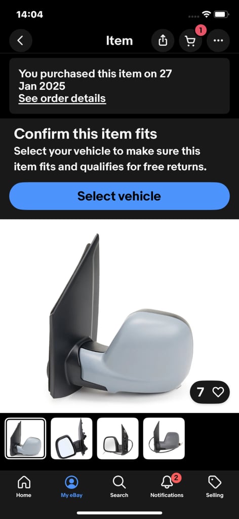 Toyota proace wingmirror 2020 