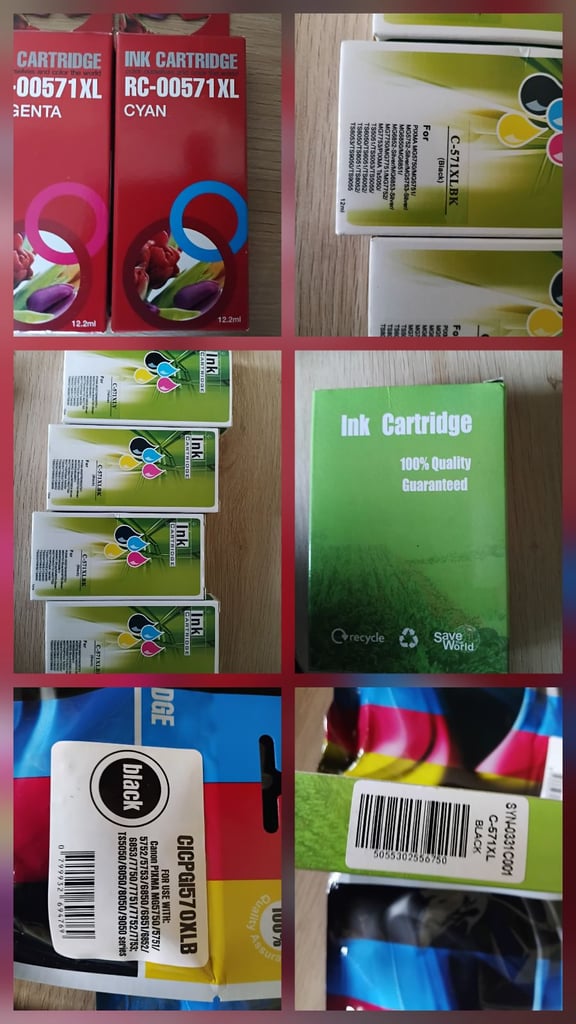 New Compatible Canon Pixma printer cartridges 