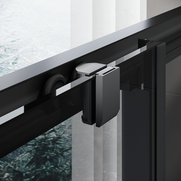 New Black 8mm Sliding Shower Door 1000mm RRP £320 Our Price £200