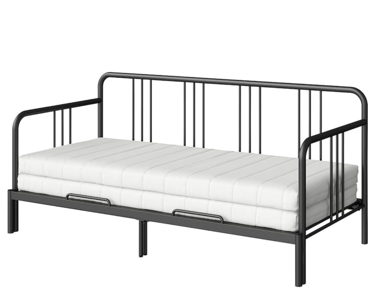 image for IKEA FYRESDAL Daybed w/ 2 Firm Mattresses – Converts to Double Bed, Space-Saving & Stylish