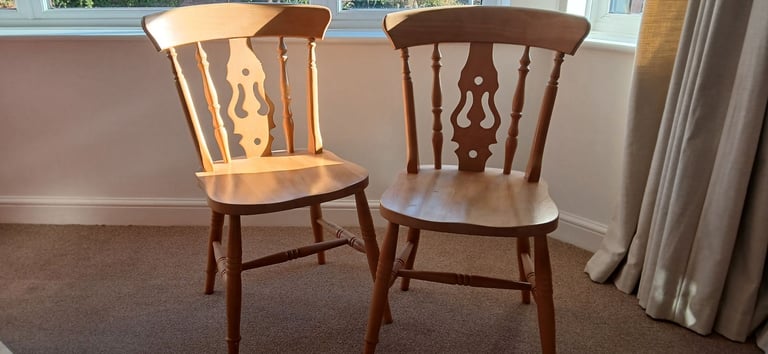 image for Set of pine chairs