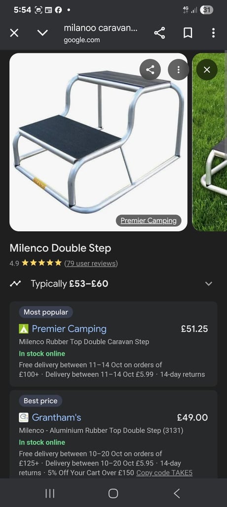 Milenco caravan double step