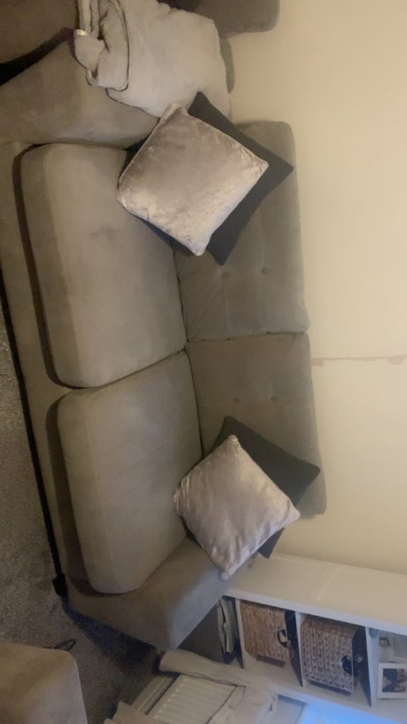 Two 2 seaters and a chair 
