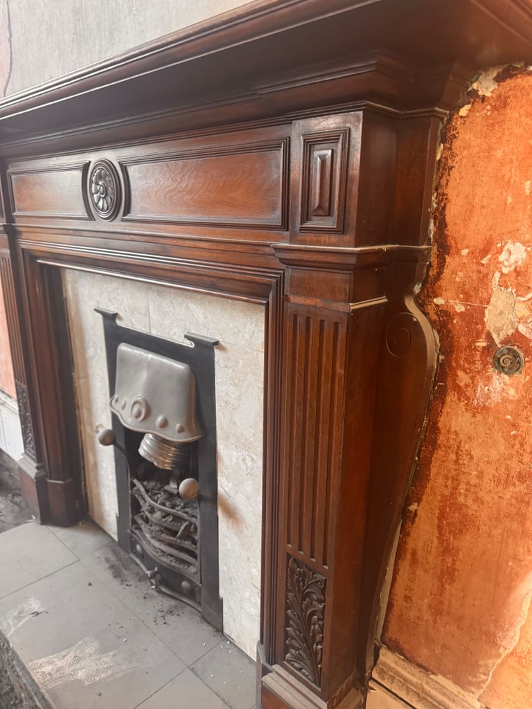 Antique Fireplace Mantel Surround