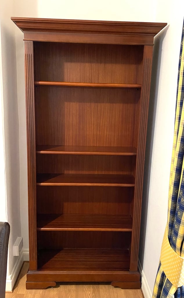 Cherrywood tall bookcase VGC 192cm