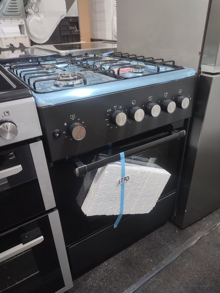 image for ➡️➡️ SPECIAL OFFER⬅️⬅️ NEW BLACK FERRE 60CM WIDE DUAL FUEL COOKER WITH 1 YEAR MANUFACTURER WARRANTY 