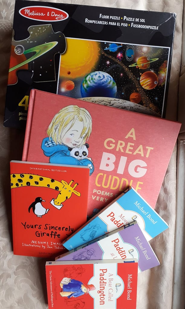 Solar Floor Puzzle. A Great Big Cuddle. Yours Sincerely, Giraffe. Paddington Bear.