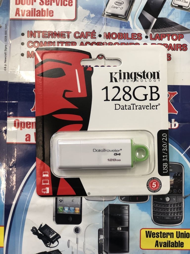 128GB USB Flash drive data traveler 2.0 Kingston Digital Red (DTIG4/128GB )