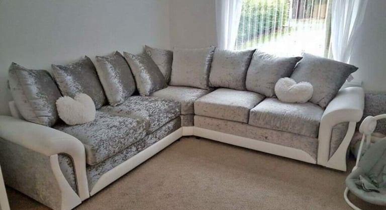 new sofa with cushions