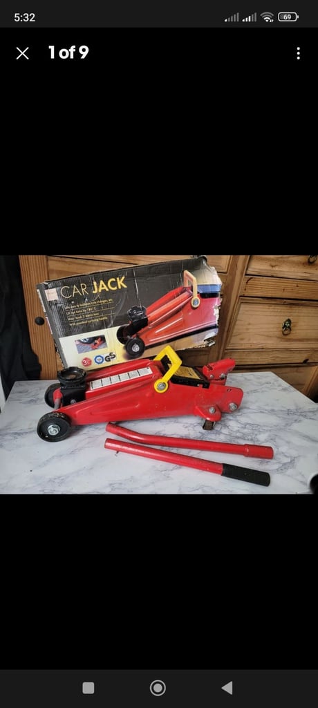 image for 2 Tonnes Low Profile Hydraulic Trolley Floor Jack Car Van Garage 2000KG Weight 