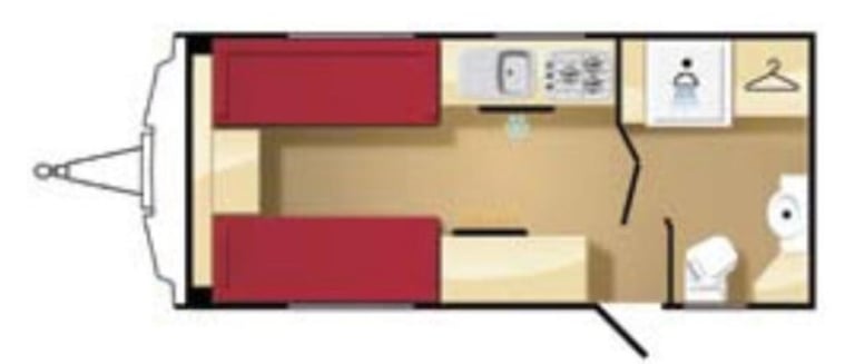 2010 Elddis Lunar XPlore 452 Single Axle 2 Berth Motor Mover Large Rear Bathroom