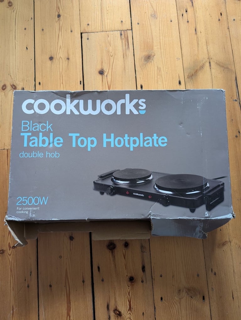 image for Cookworks Table Top Dual Hotplate 2500W