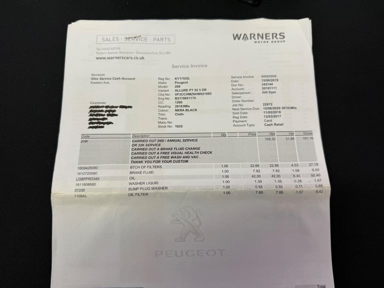 2017 Peugeot 208 1.2 Puretech Allure PETROL/MANUAL/5-DR