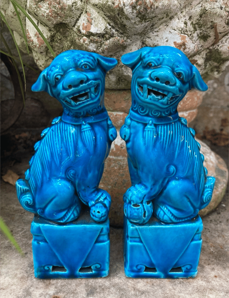 image for Vintage pair of Foo dogs 