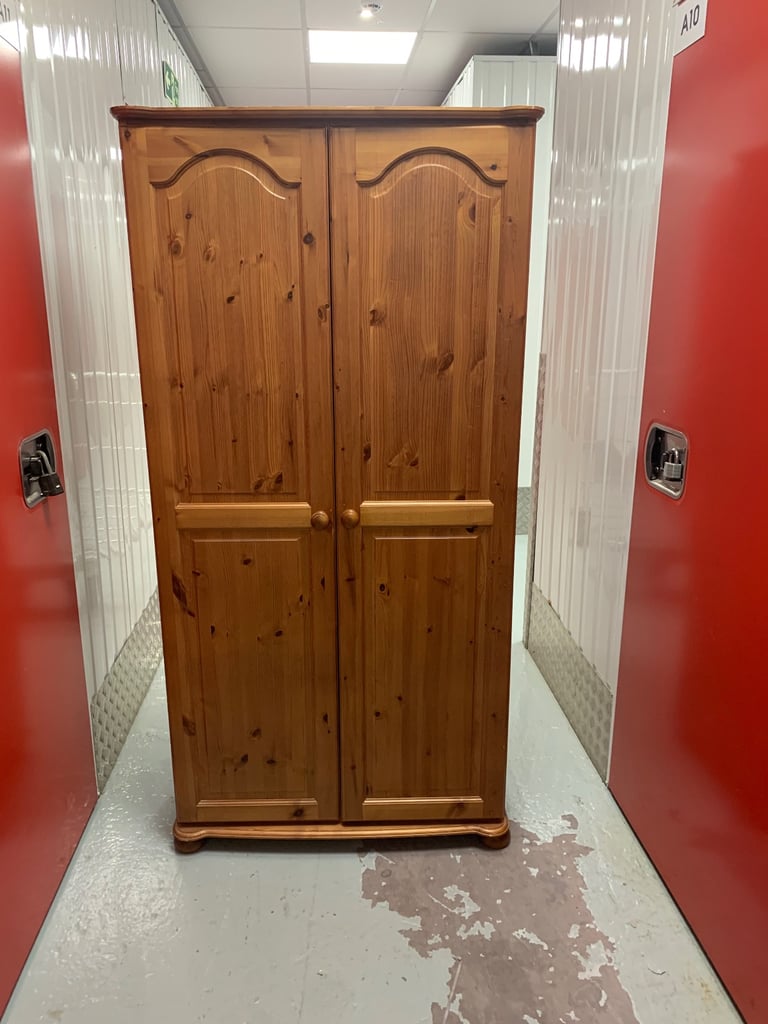 image for FREE LOCAL DELIVERY pine double wardrobe 