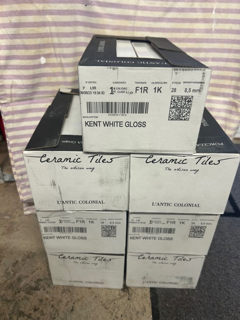 image for Porcelanosa Tile Kent White Gloss x 7 Boxes