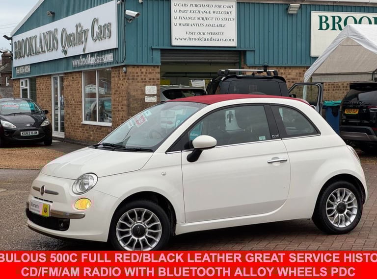 2013 Fiat 500C 1.2 Lounge Convertible Bossanovo White Petrol Manual Euro 5 (69 bhp) Convertible P...