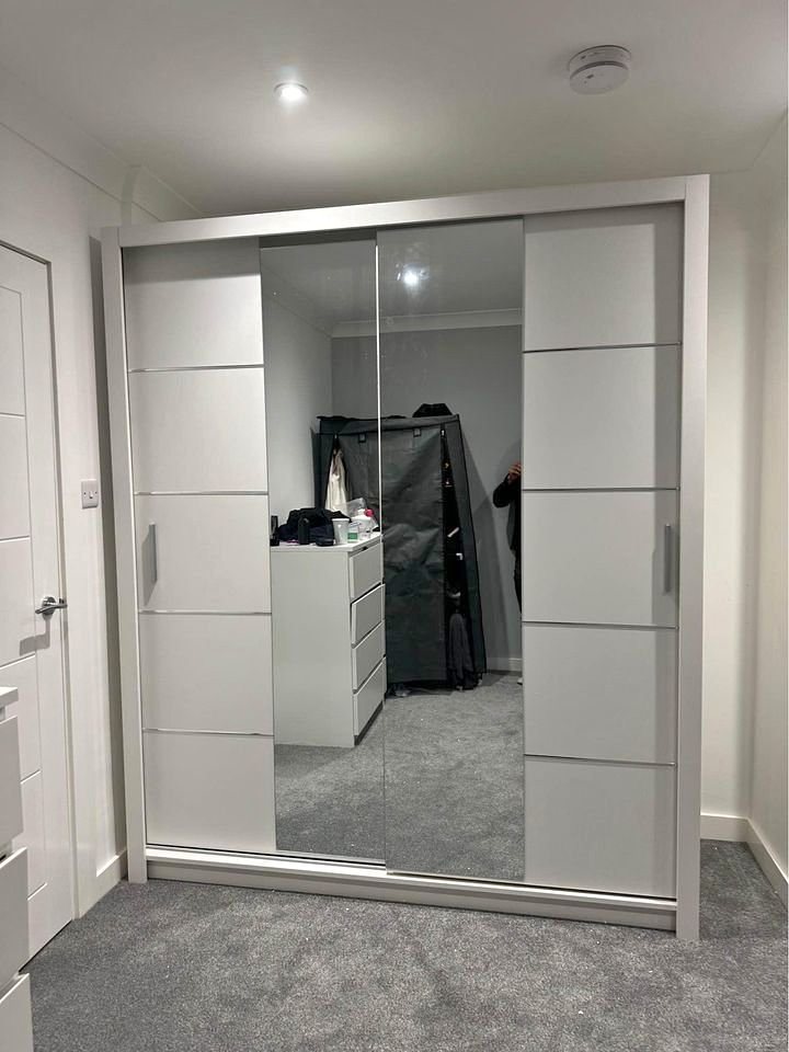 2&3 door wardrobe, sliding mirror doors wardrobes with drawers, shelfs, rails free delivery, COD