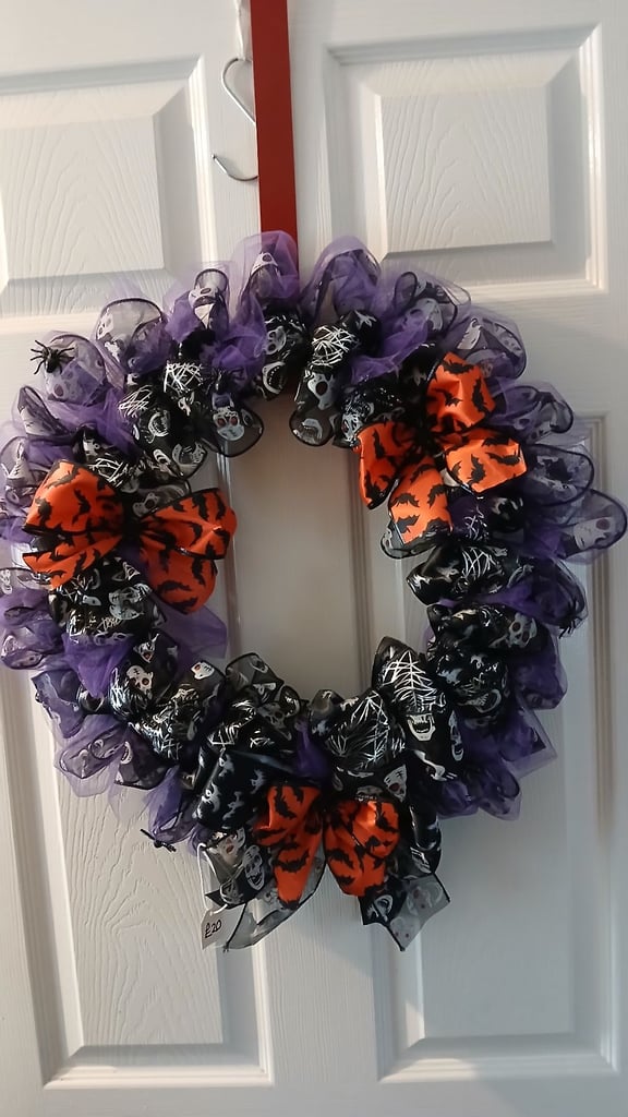 image for Halloween ribbon Wreath - handmade