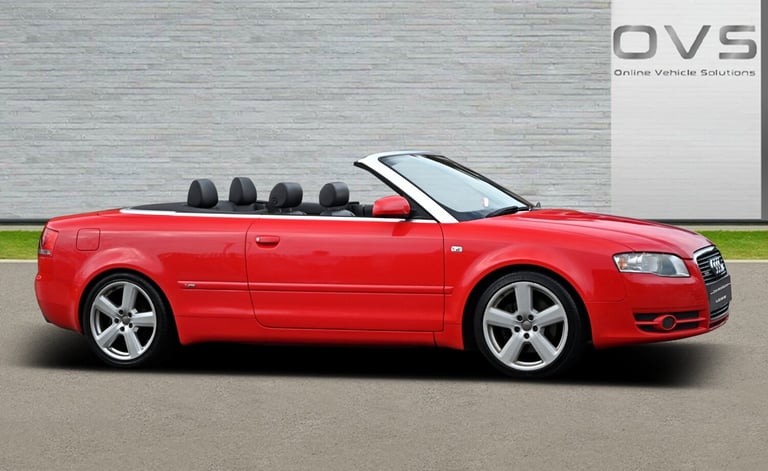 AUDI A4 S LINE 1.8T PETROL AUTO 3DR CABRIOLET/CONVERTIBLE 2006 [56] RED